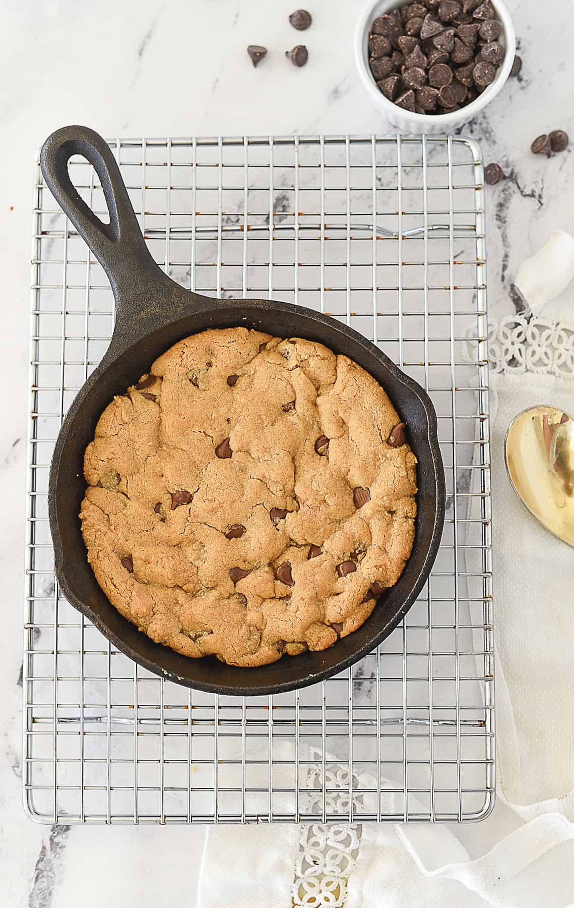 Peanut Butter-Chocolate Skillet Cookie Recipe