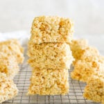 stack of three rice krispie treats