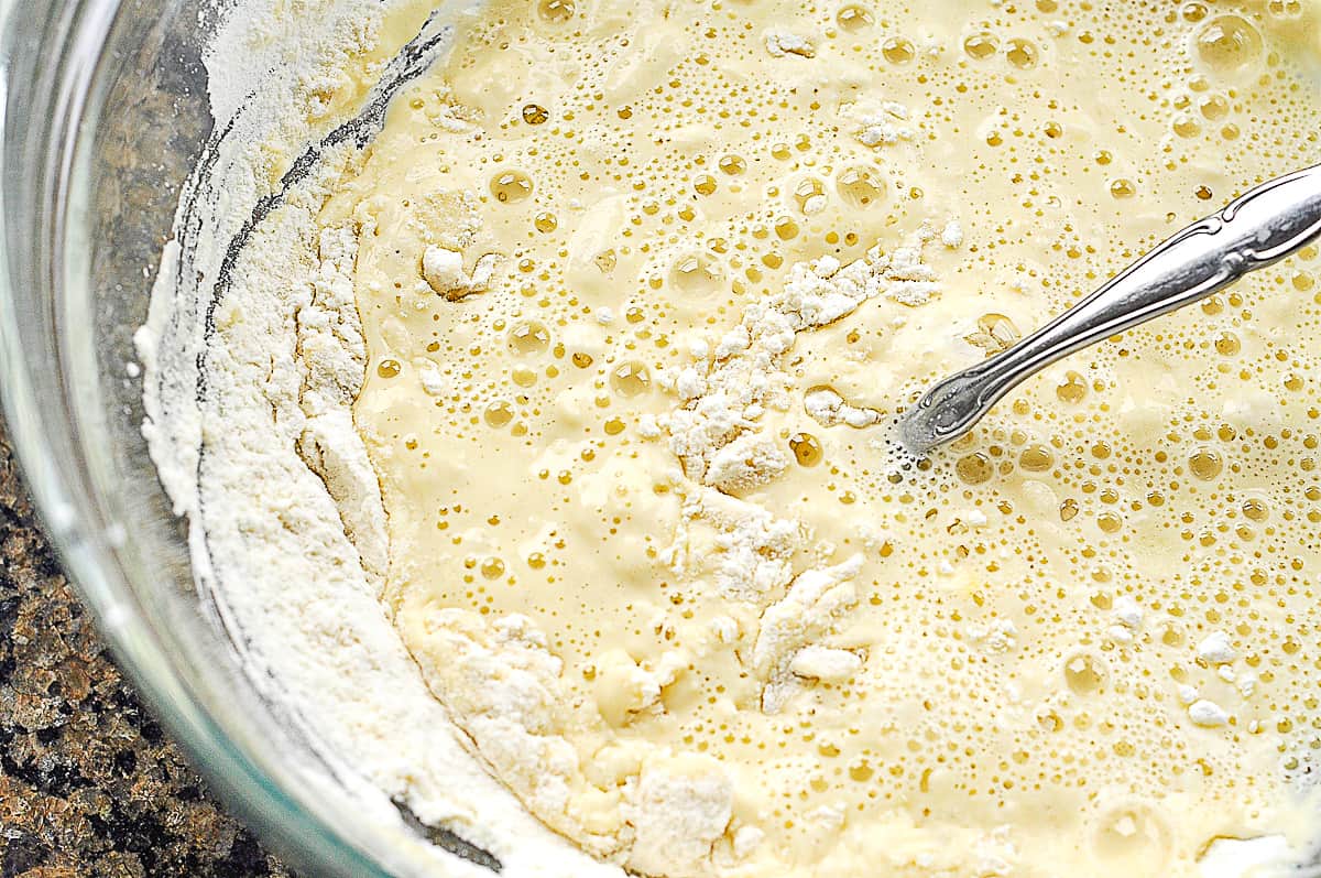 fish taco batter in a bowl