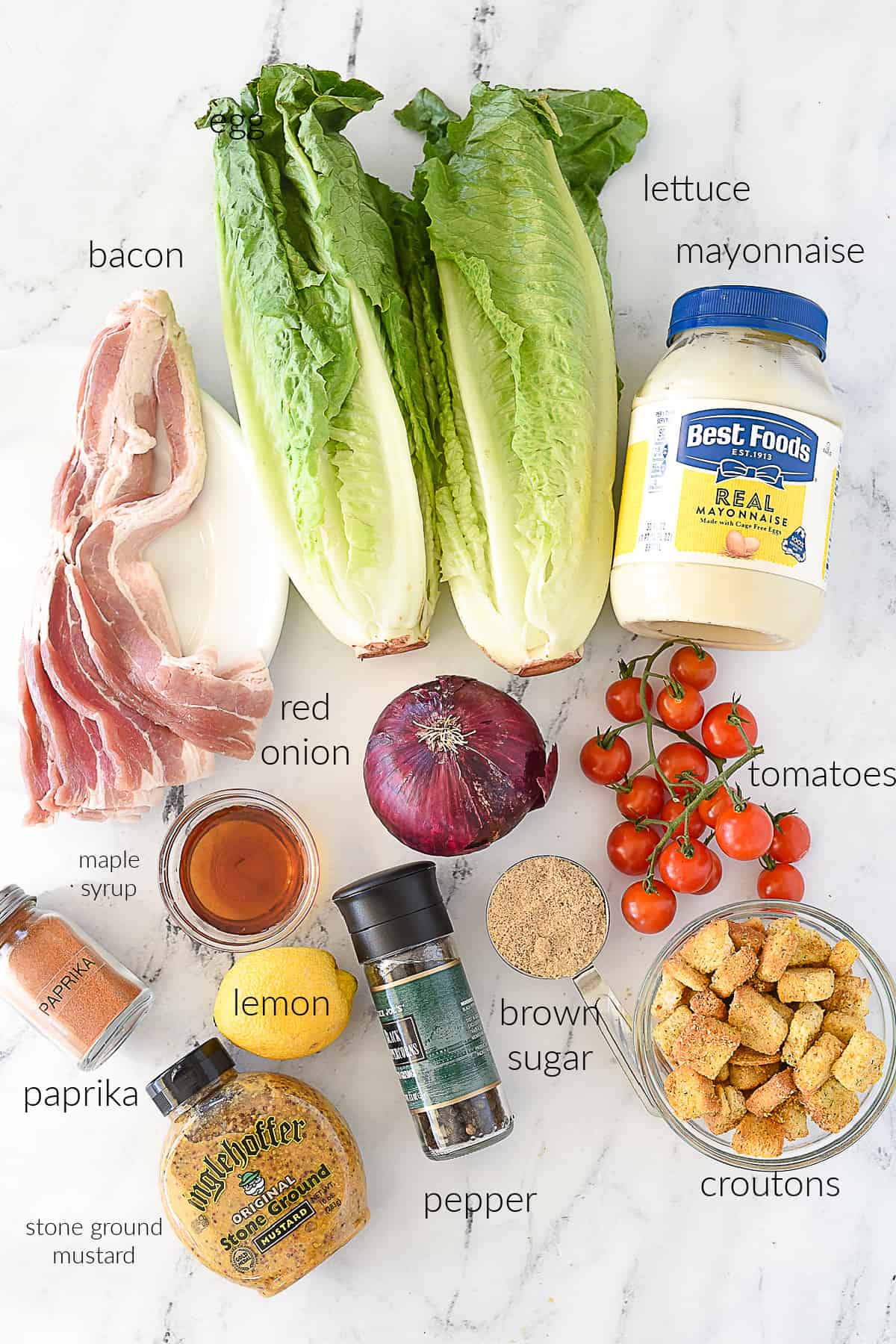 ingredients for BLT Salad