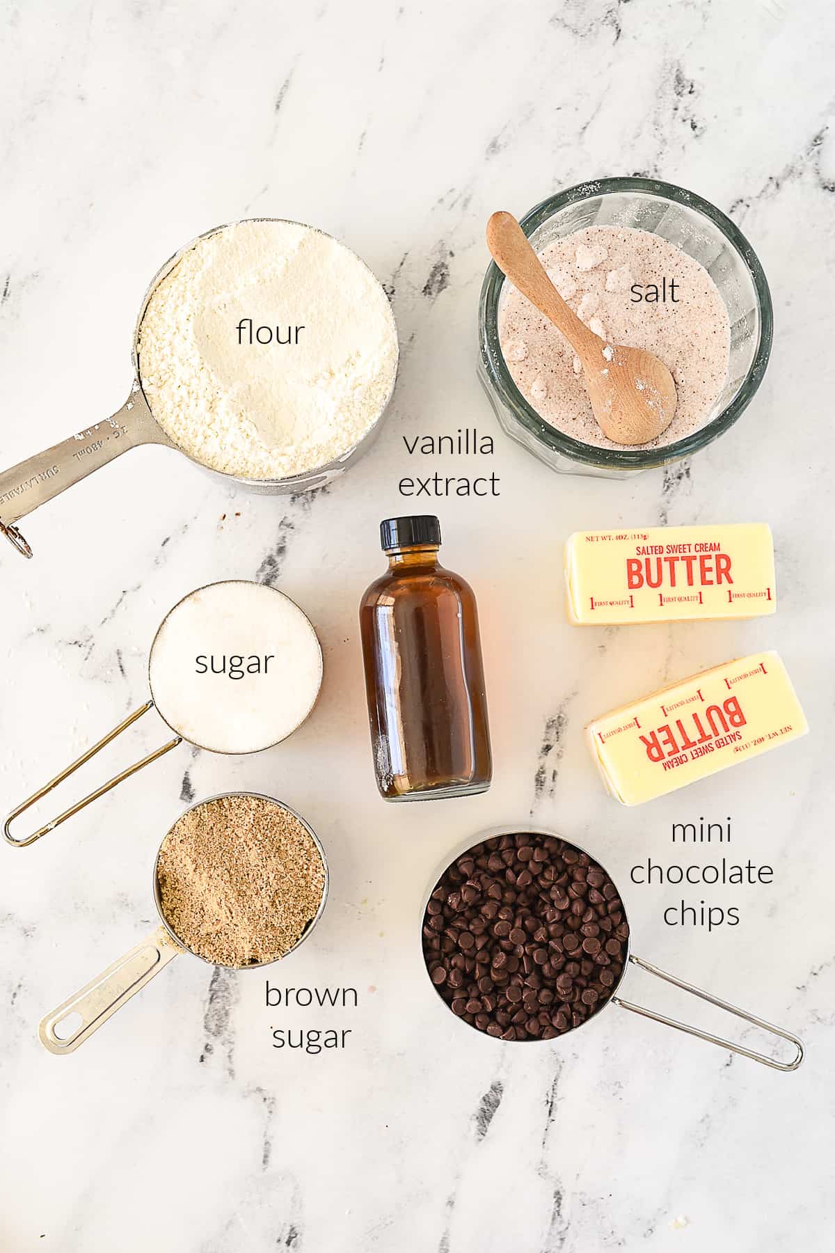 ingredients for chocolate chip cookie brittle
