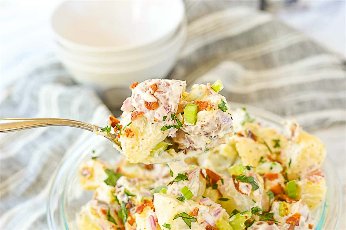 spoonful of potato salad