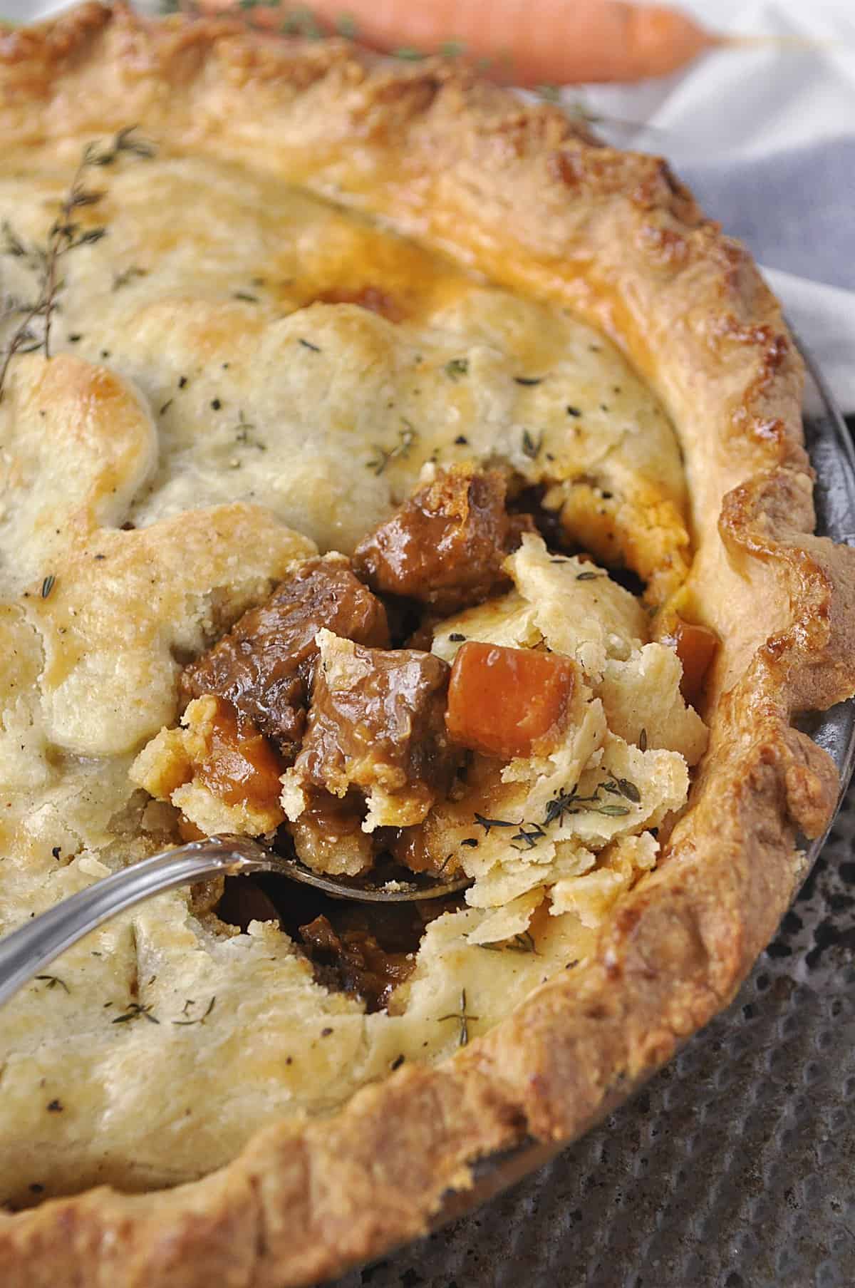 Leftover Steak Pot Pie With Vegetables Recipe