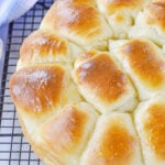 overhead shot of fluffy dinner rolls