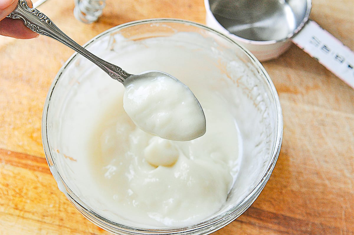 flour paste in a bowl