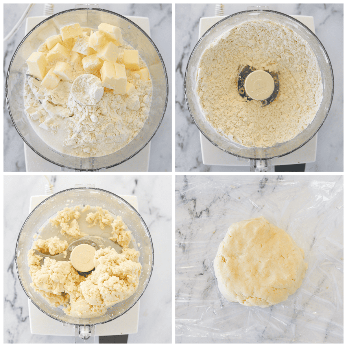 Step by step of making galette dough