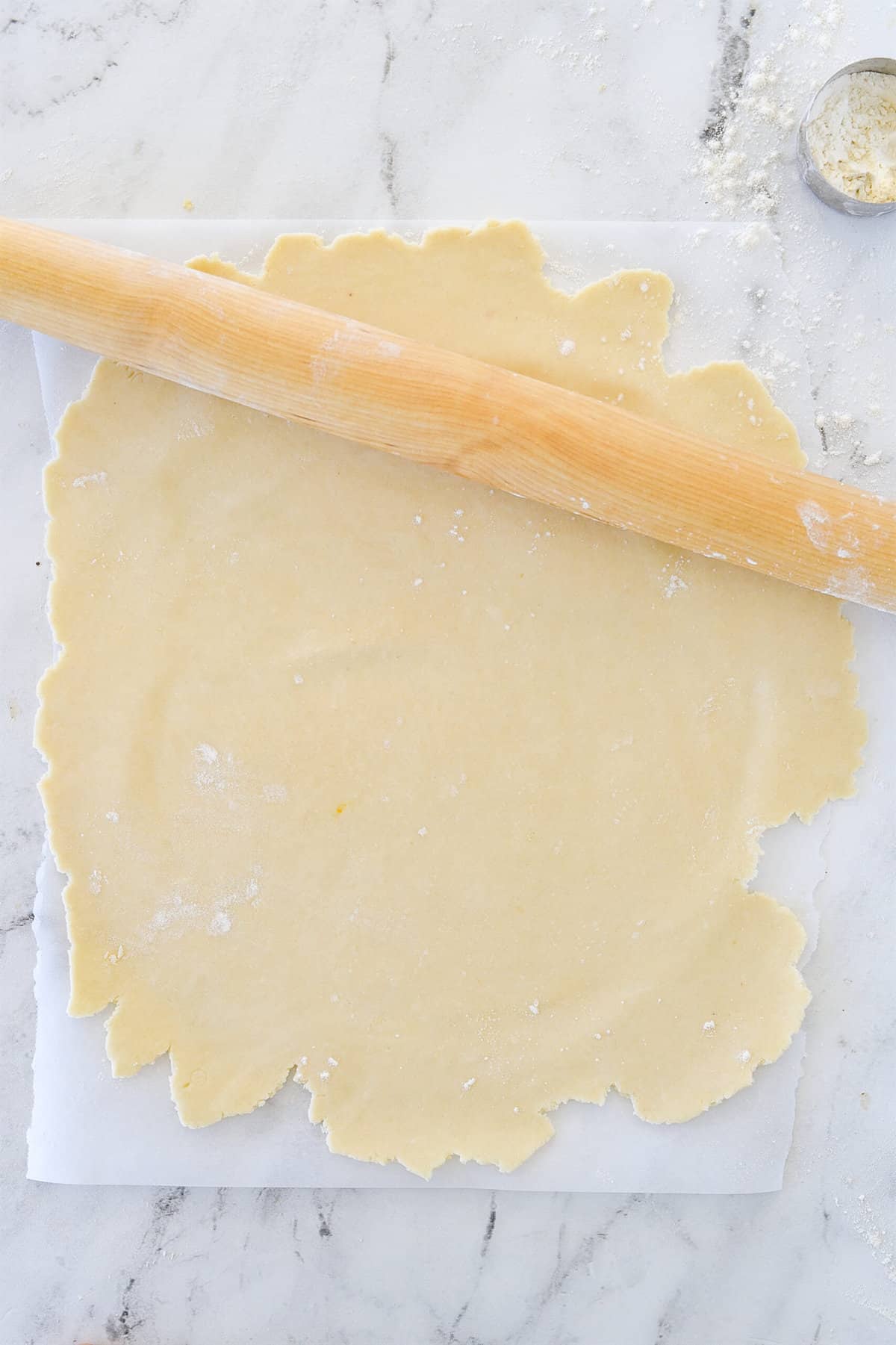 rolling out galette dough