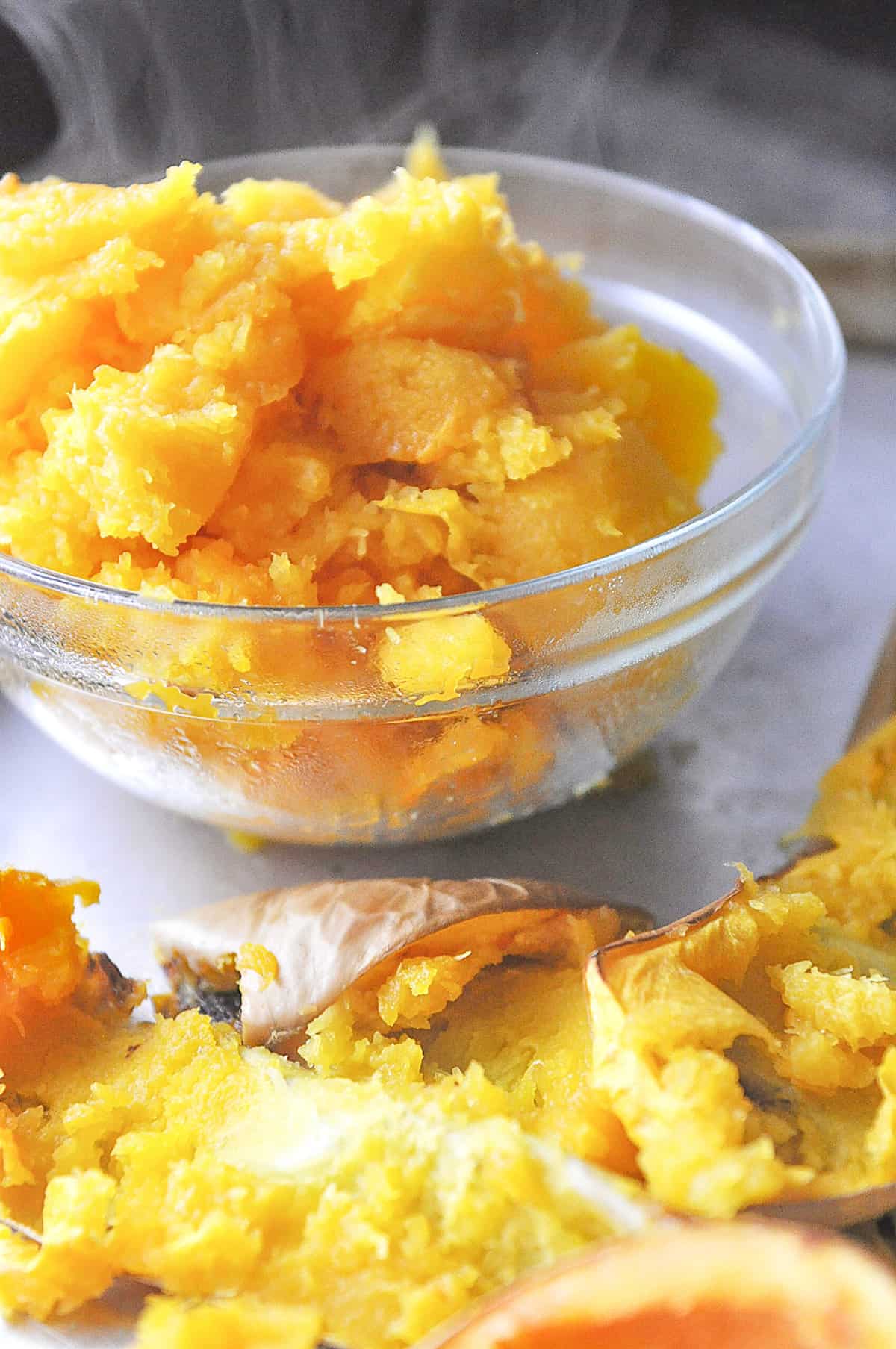 baked butternut squash in a bowl