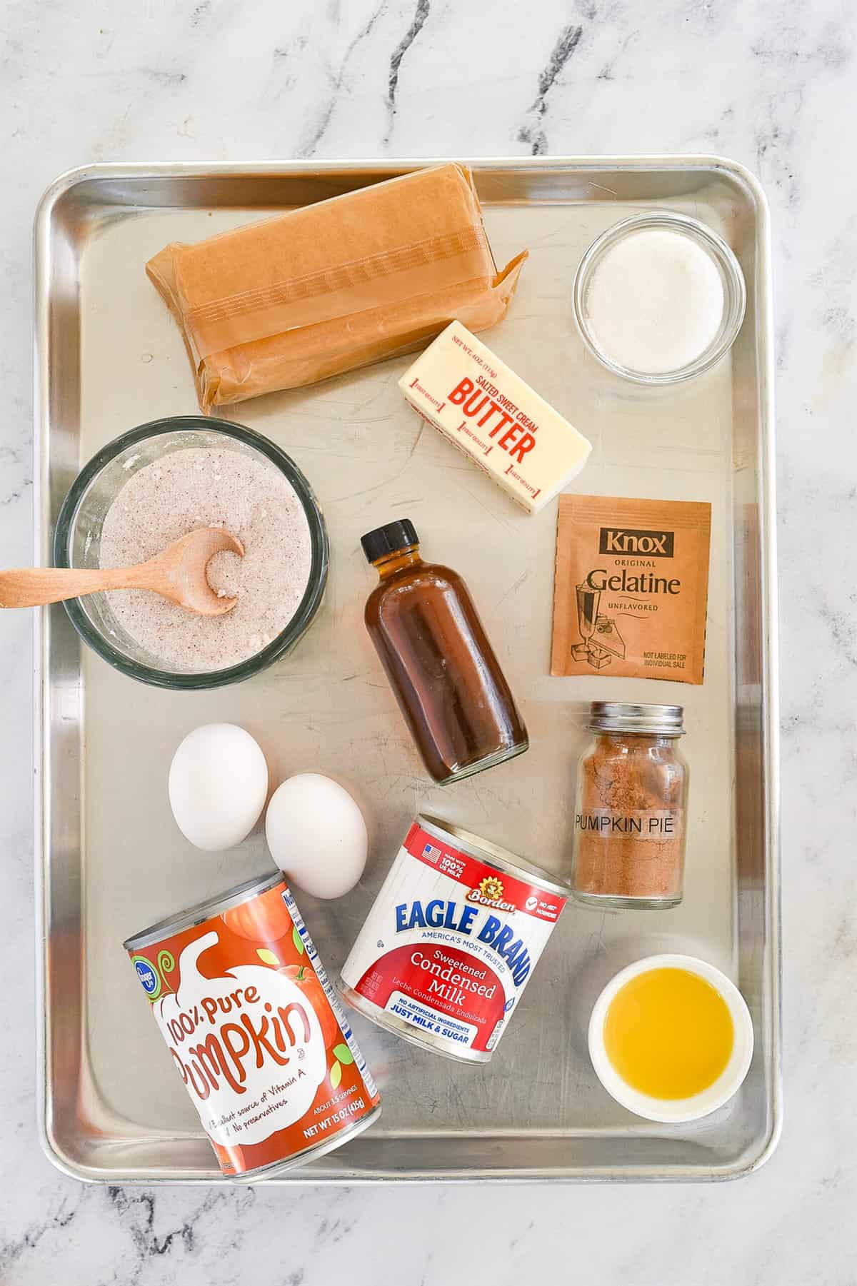 ingredients ofr no bake pumpkin pie