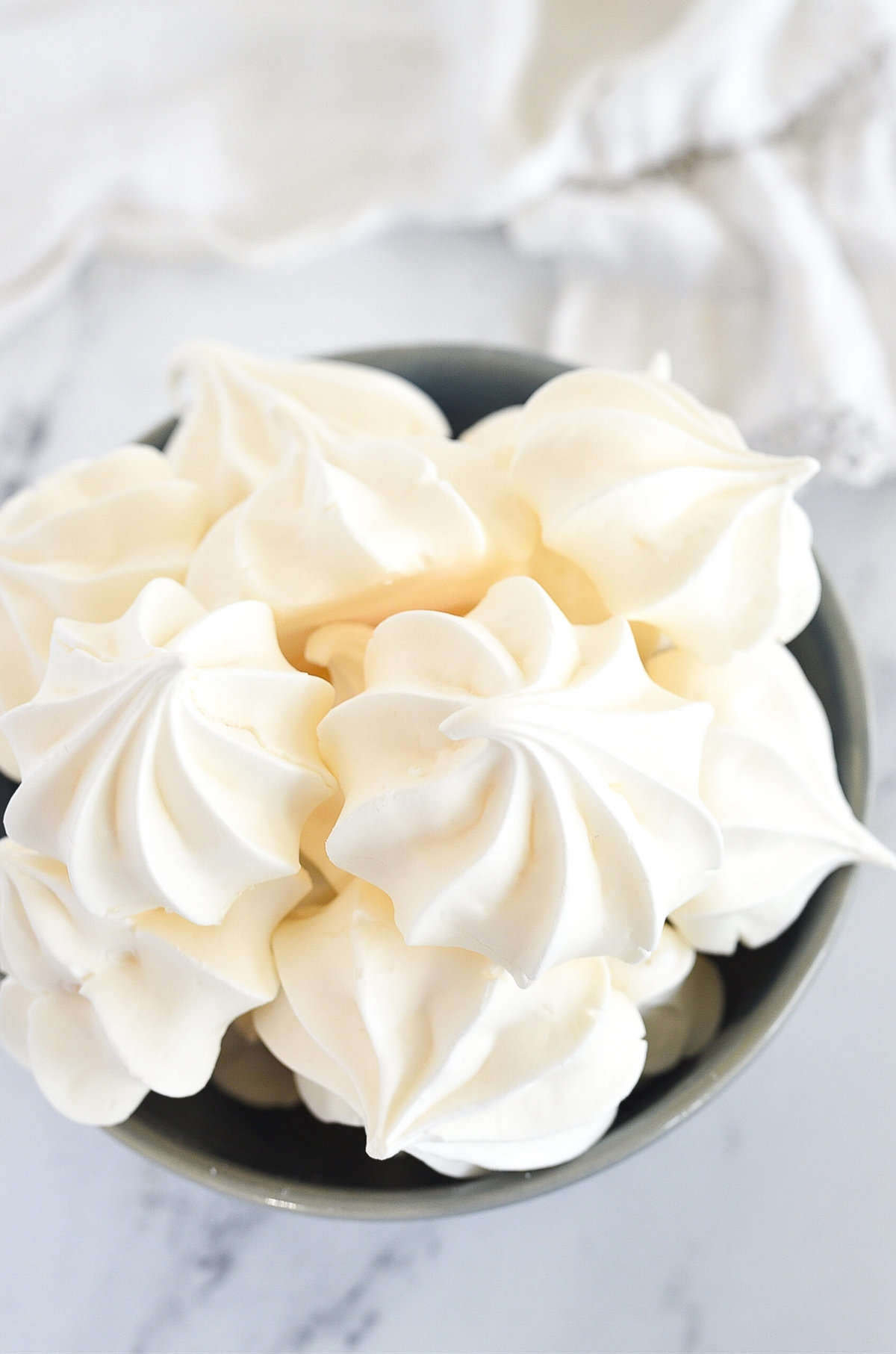 bowl of meringues