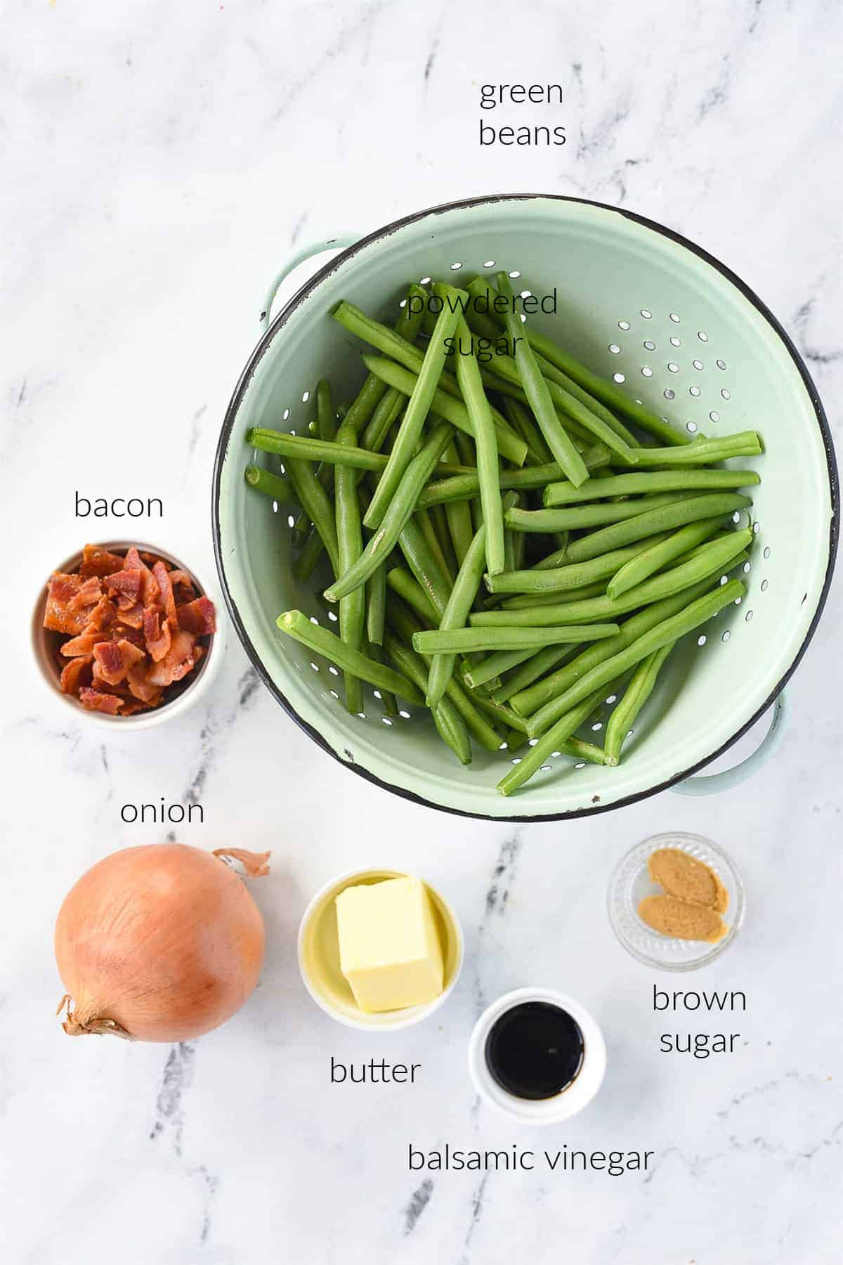 green beans with bacon ingredientws
