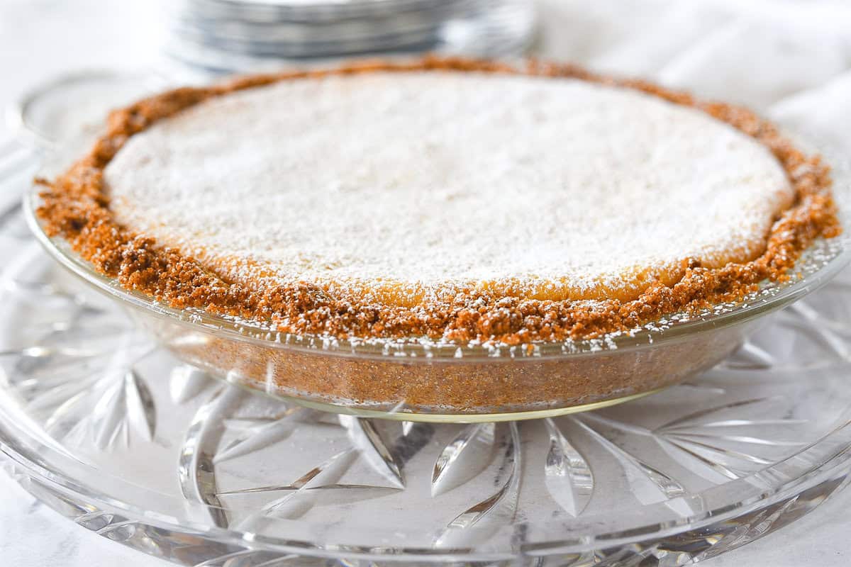 chess pie on a plate