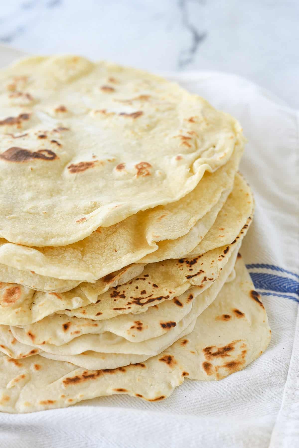 stack of flour tortillas