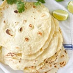 flour tortillas on a towel