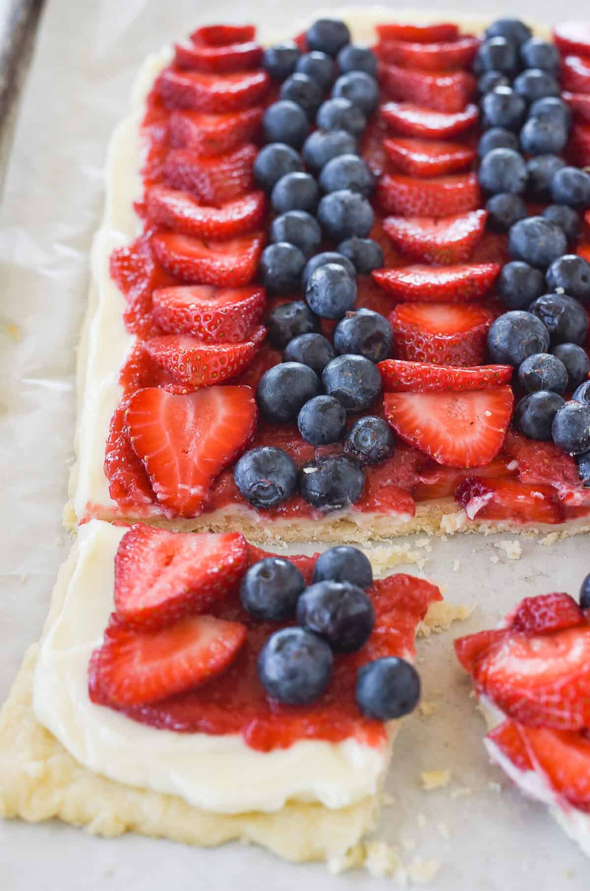 fruit piece slice on a board