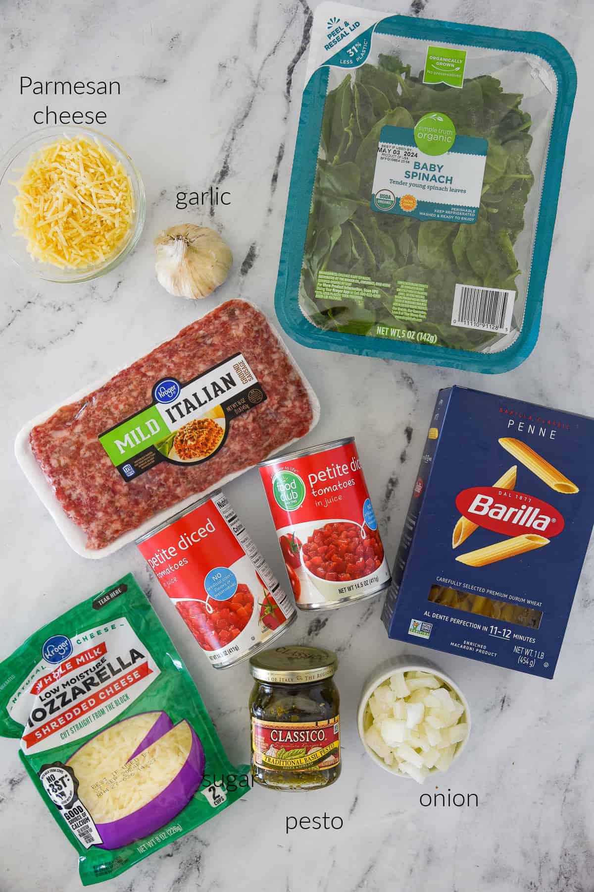 ingredients for baked ziti
