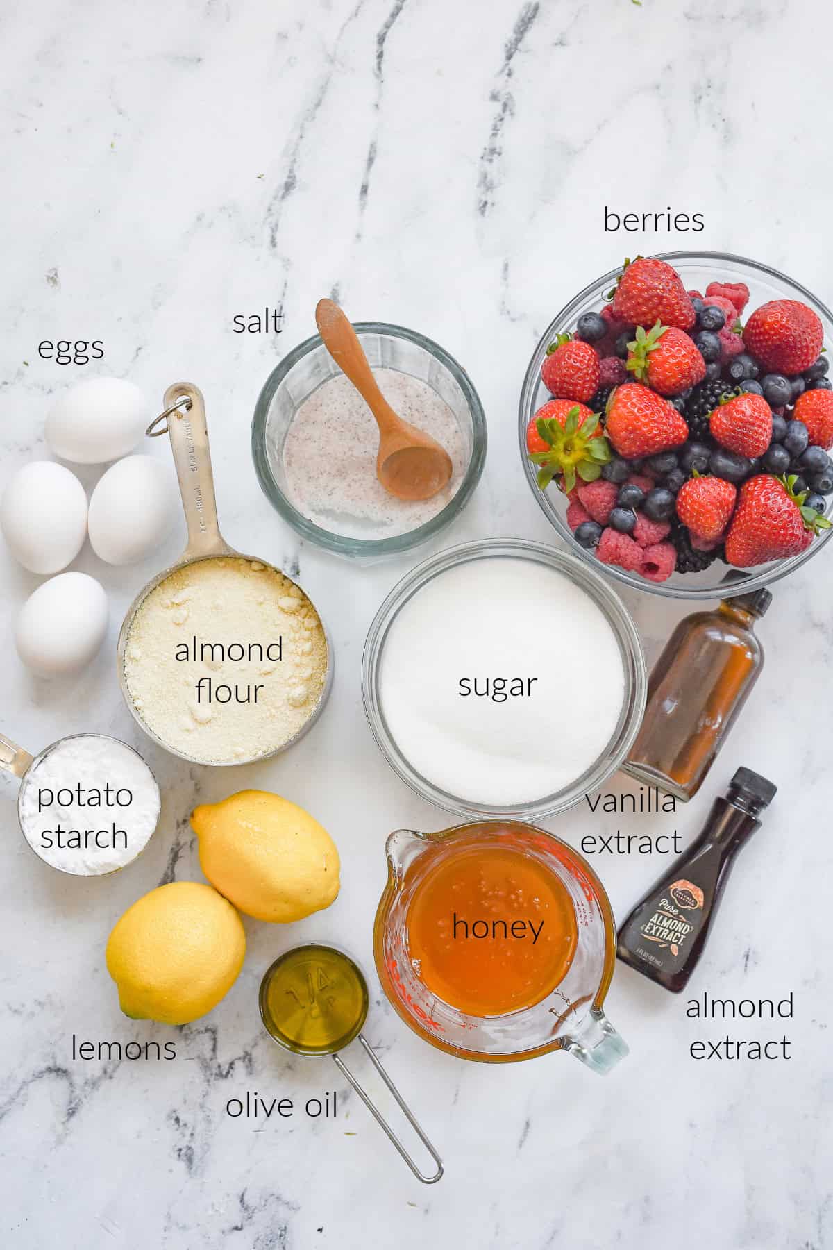 ingredients for almond cake
