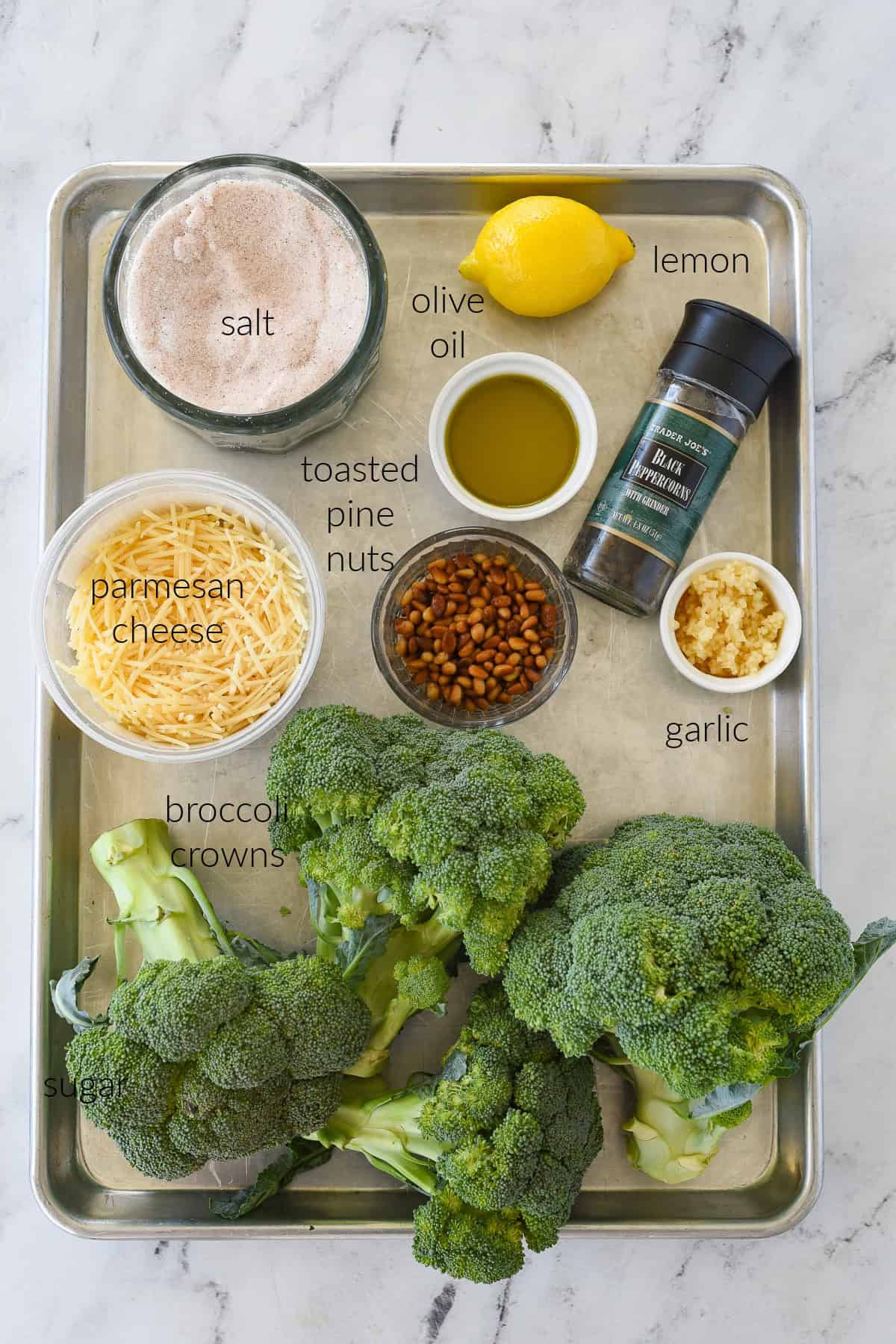 ingredients for roasted broccoli

