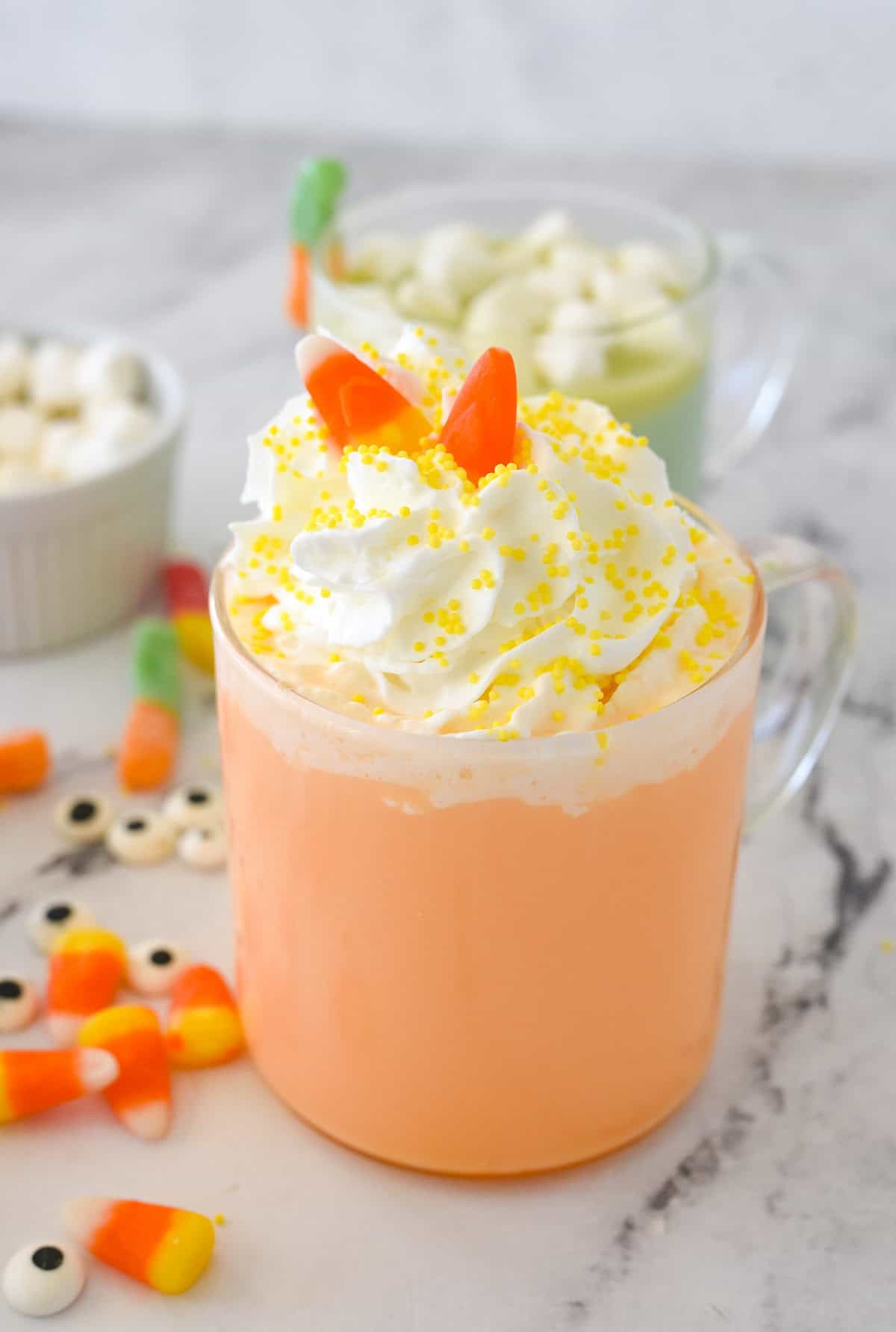 candy corn white hot chocolate
