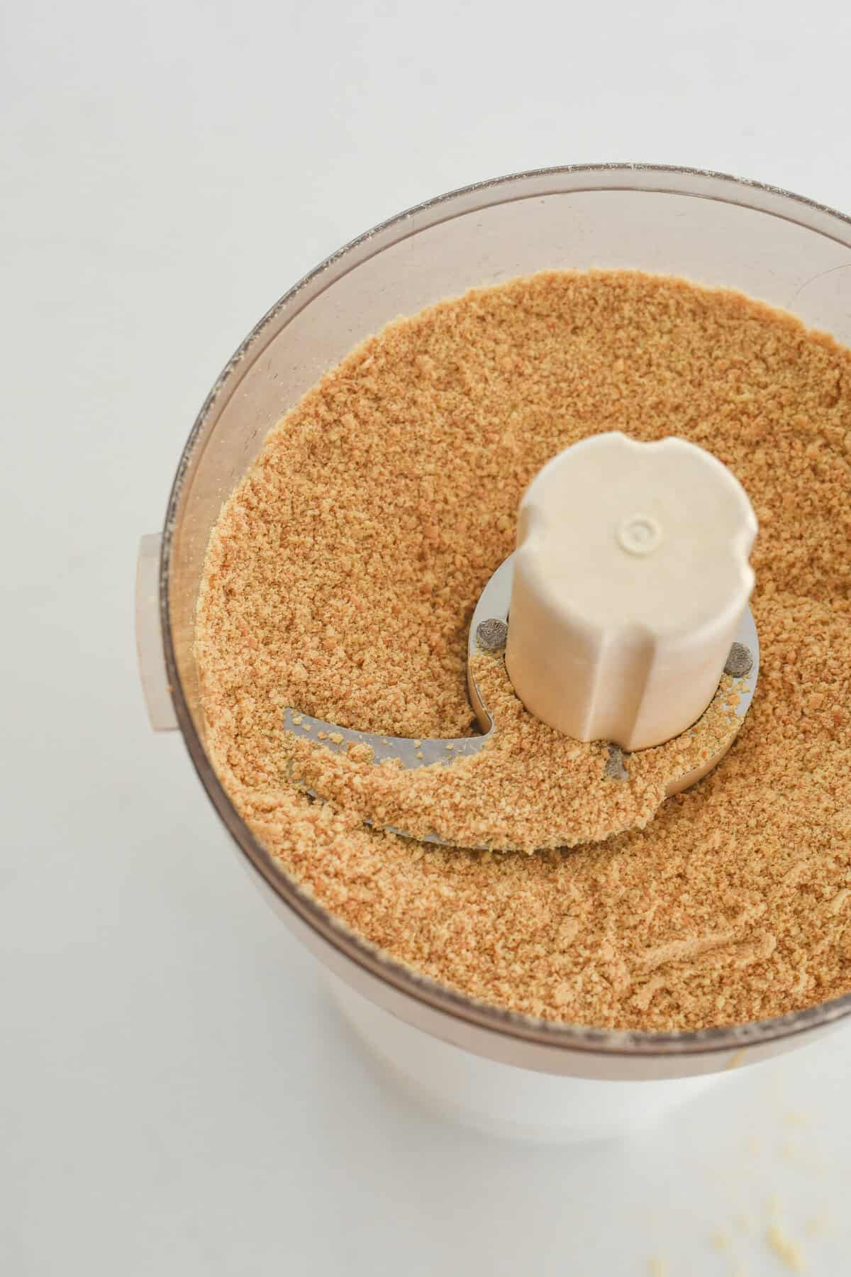 graham cracker crumbs in food processor