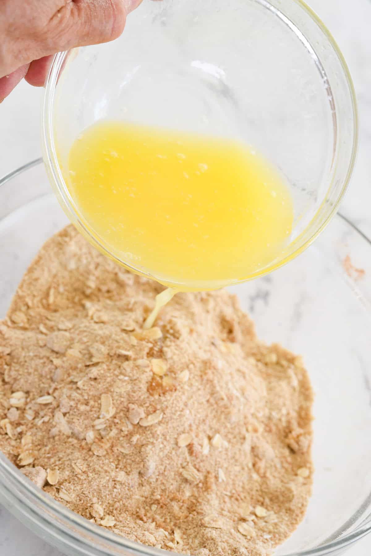 adding butter to mixture