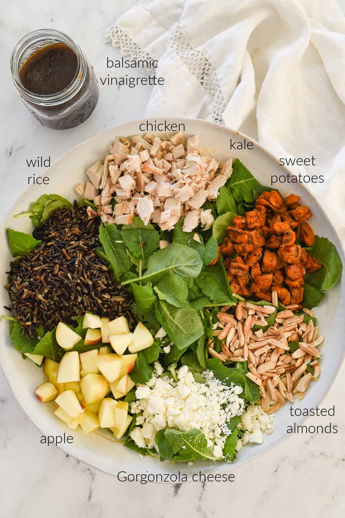 ingredients for harvest salad
