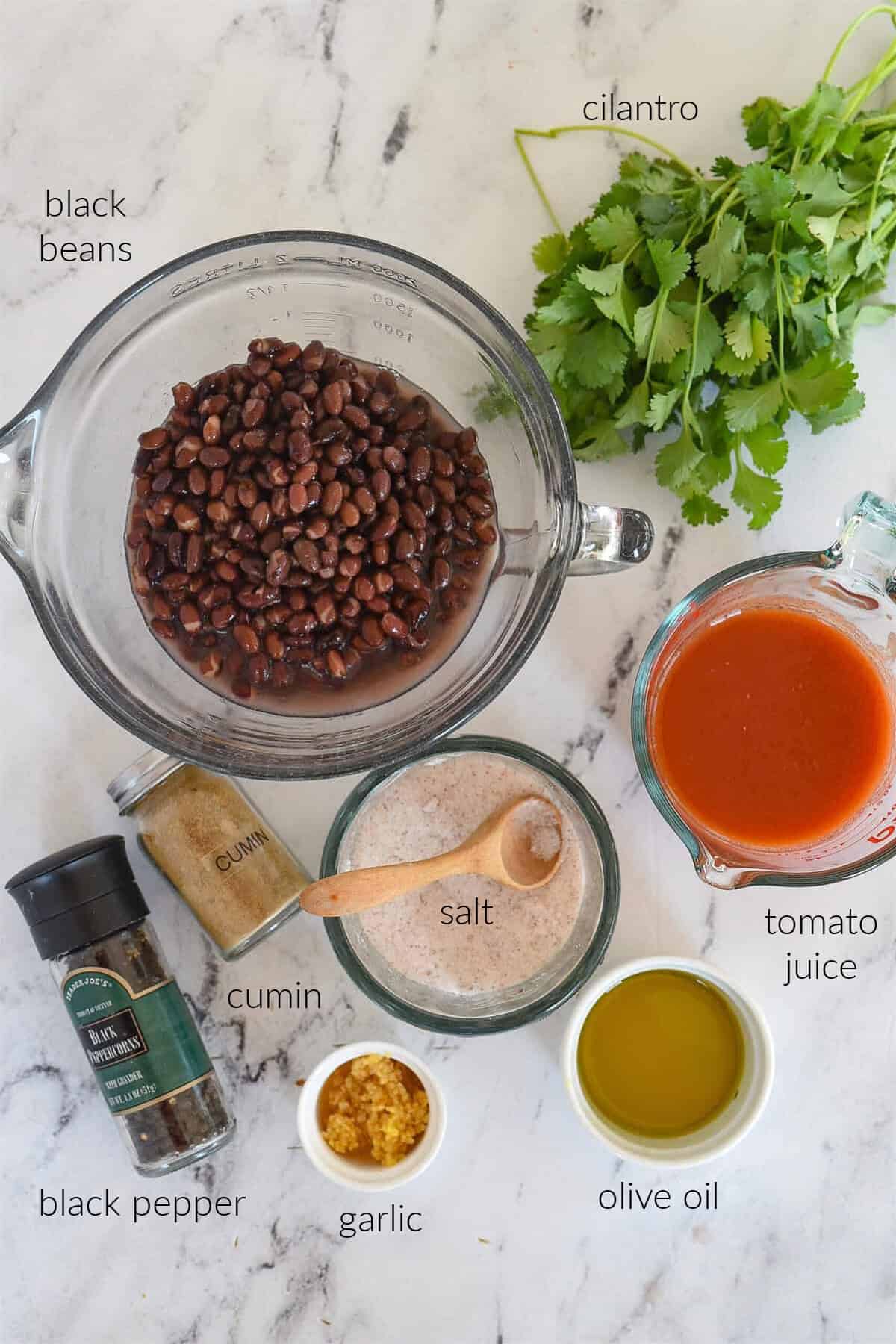 ingredients for cafe rio black beans