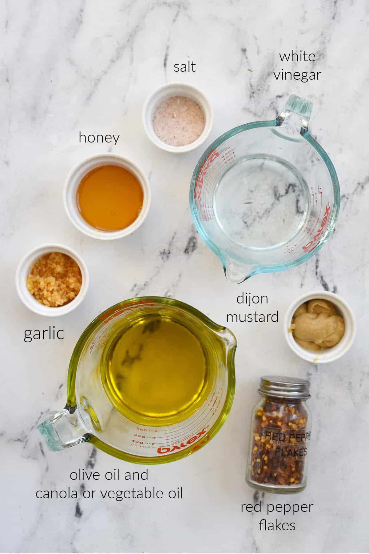 ingredients for mustard vinaigrette