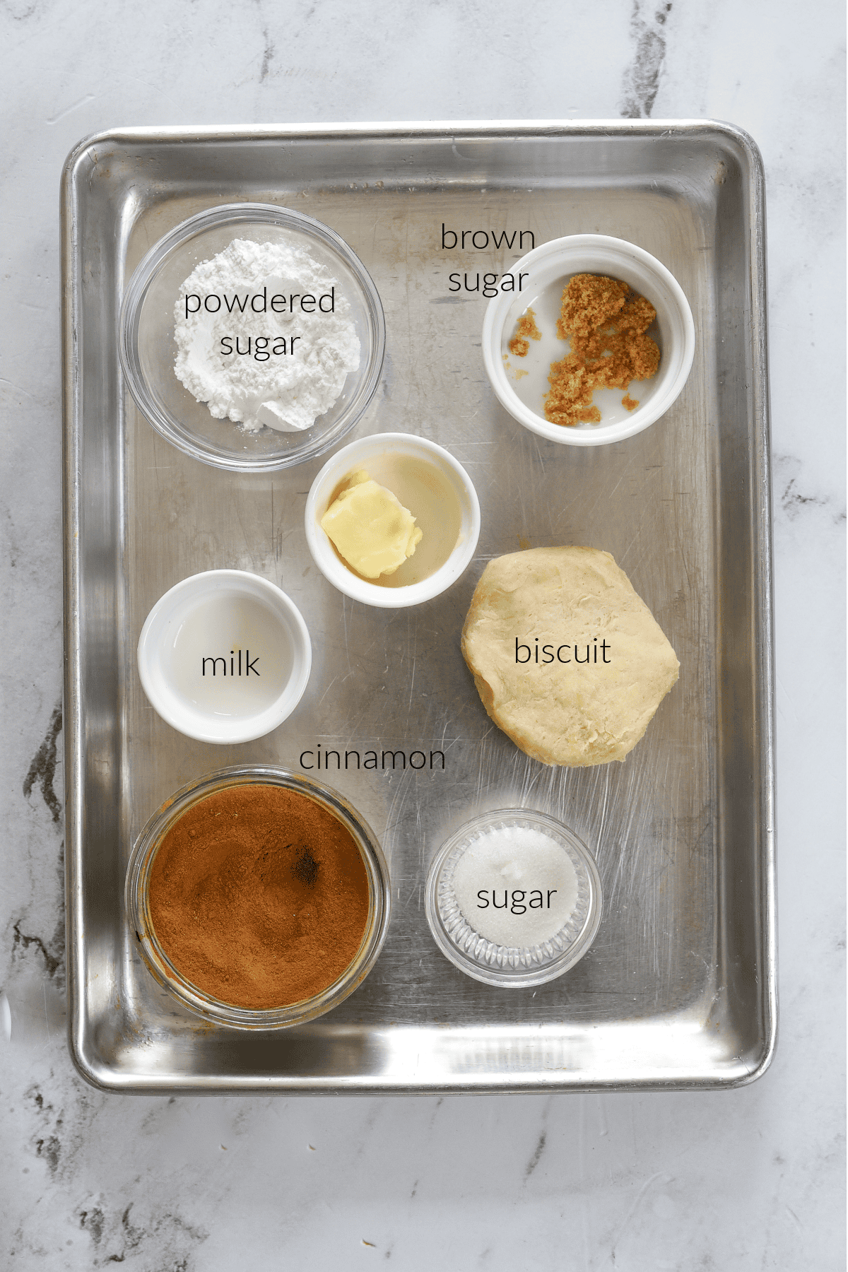 ingredients for monkey bread for one