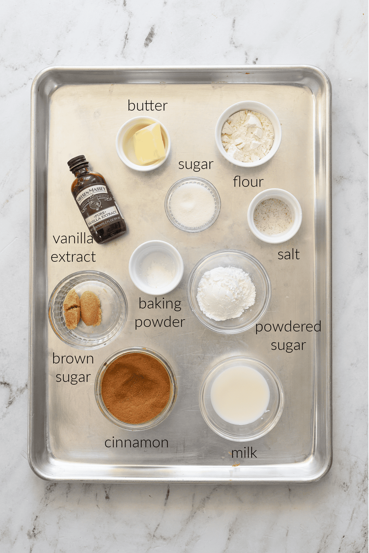 ingredients for mug coffee cake
