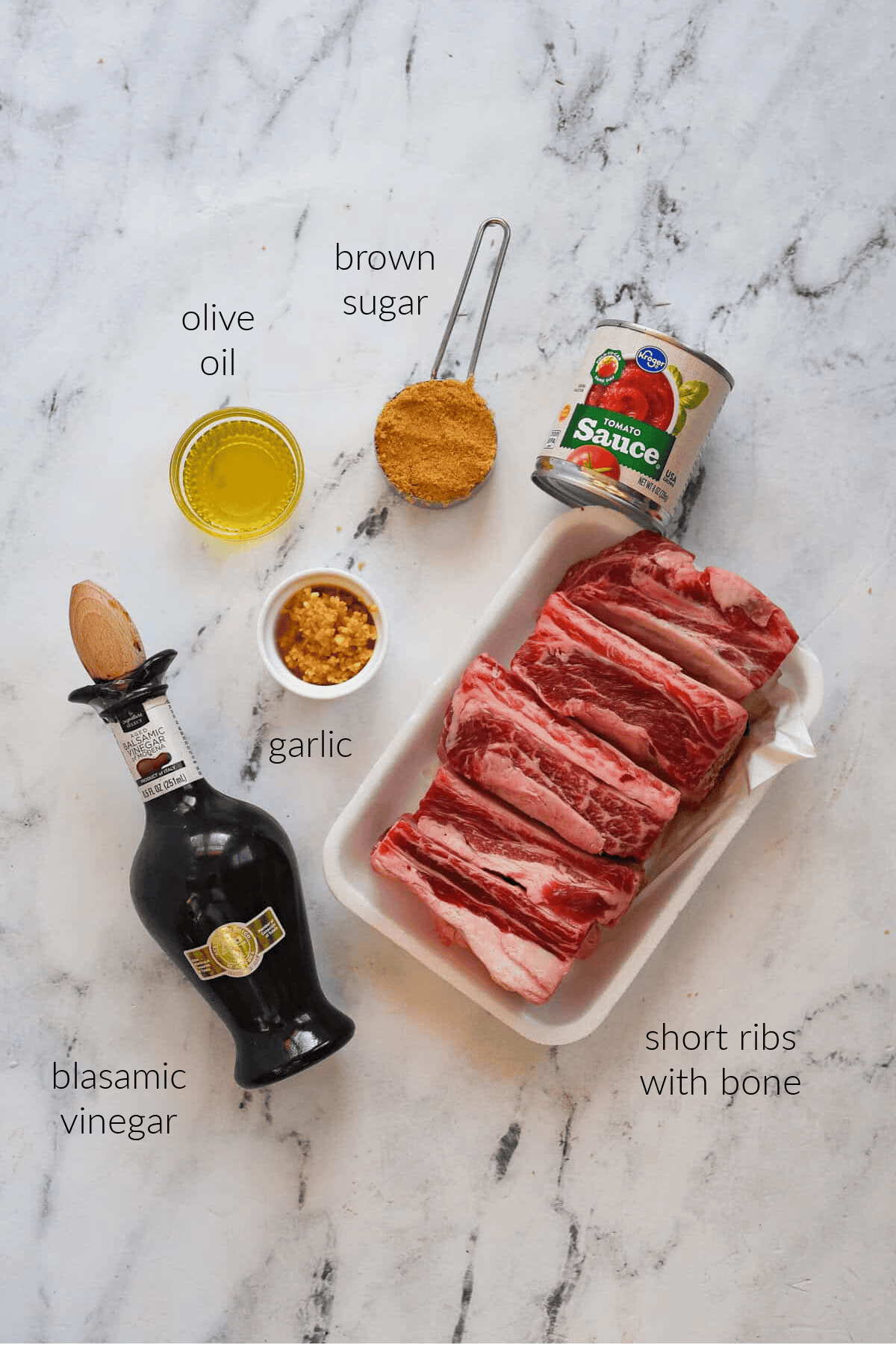 ingredients for slow cooker short ribs
