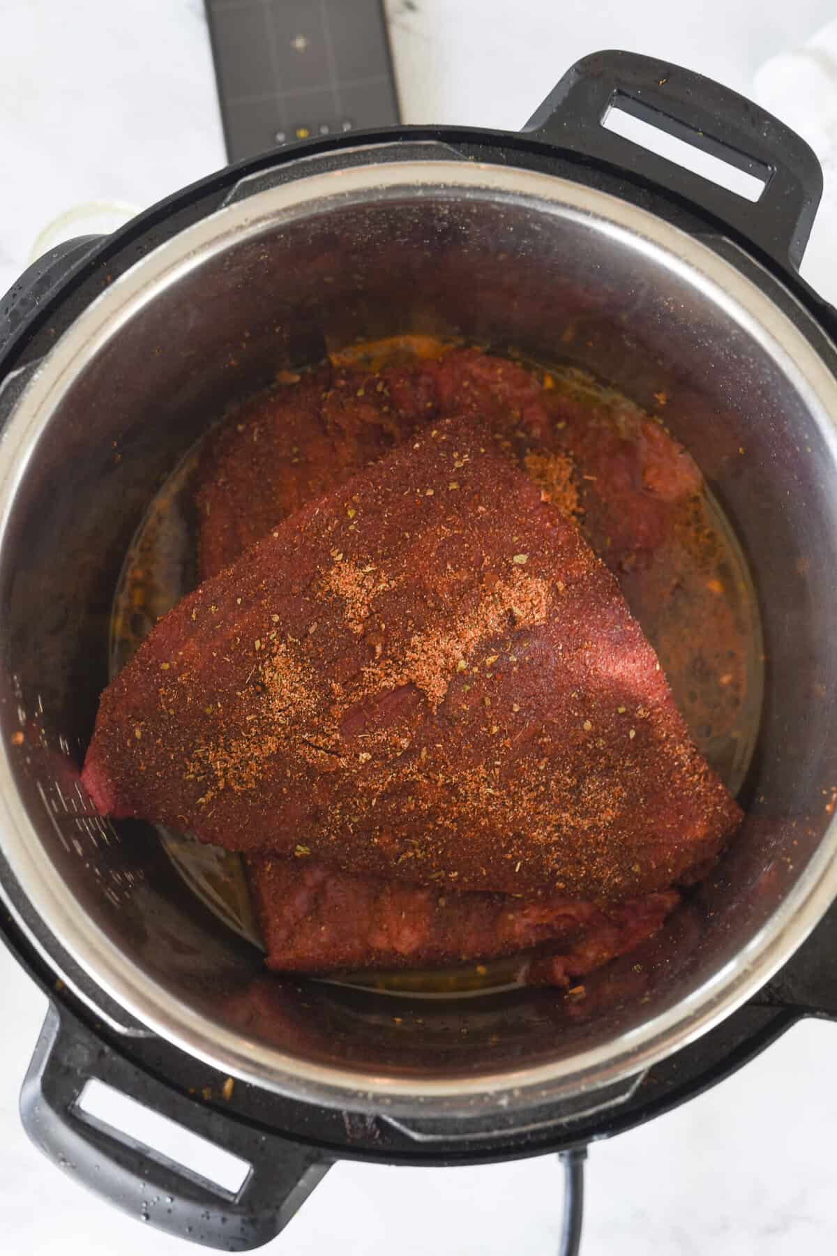 adding brisket to instant pot