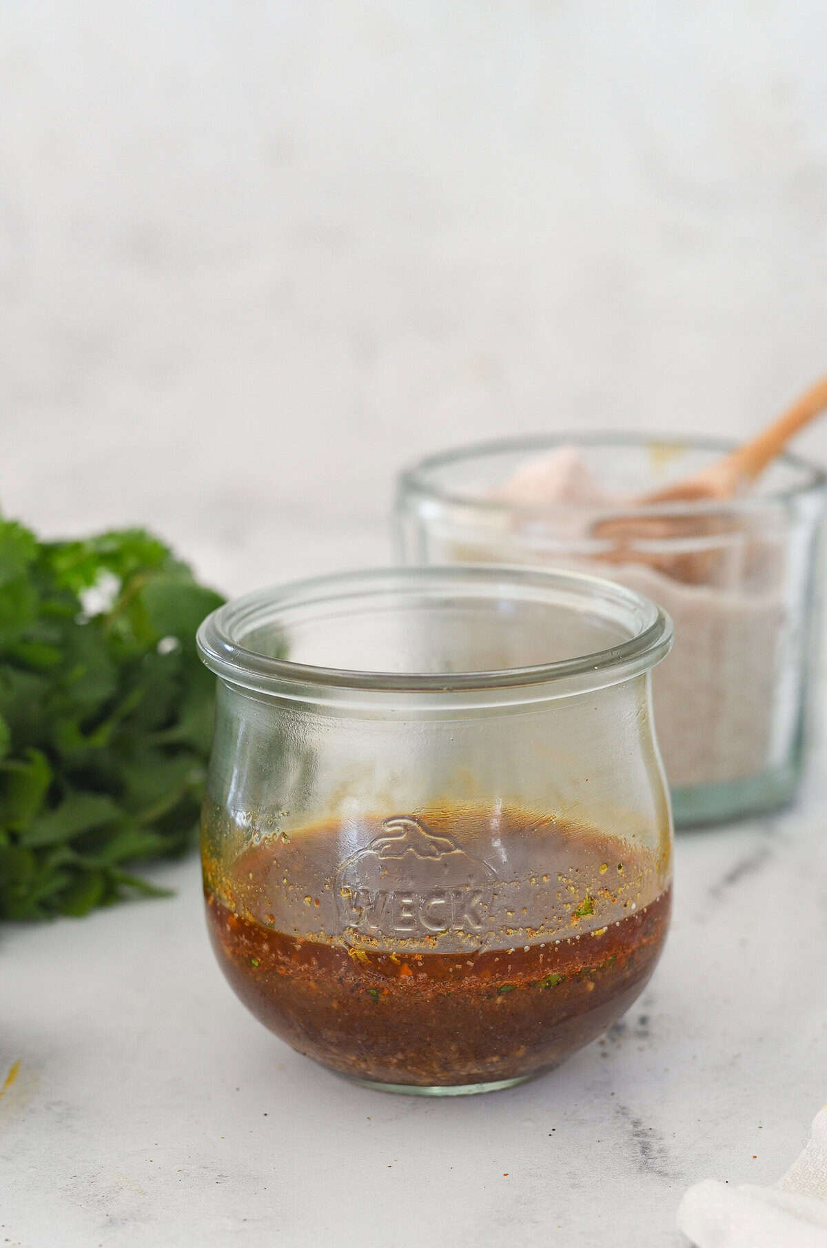 jar of taco salad dressing
