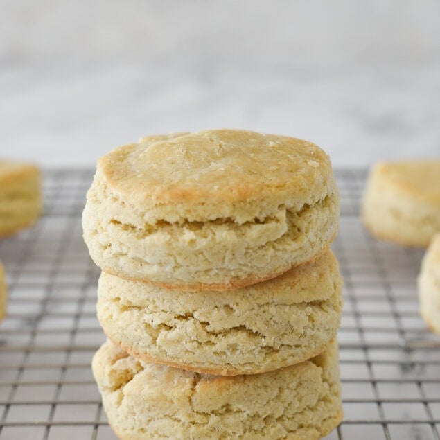stack of 3 gluten free biscuits