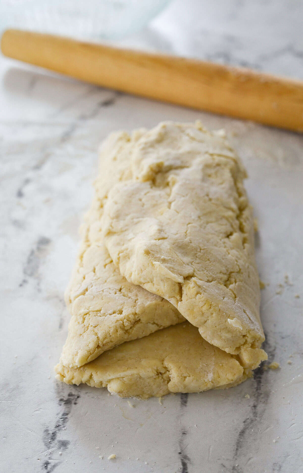 dough folded into thirds