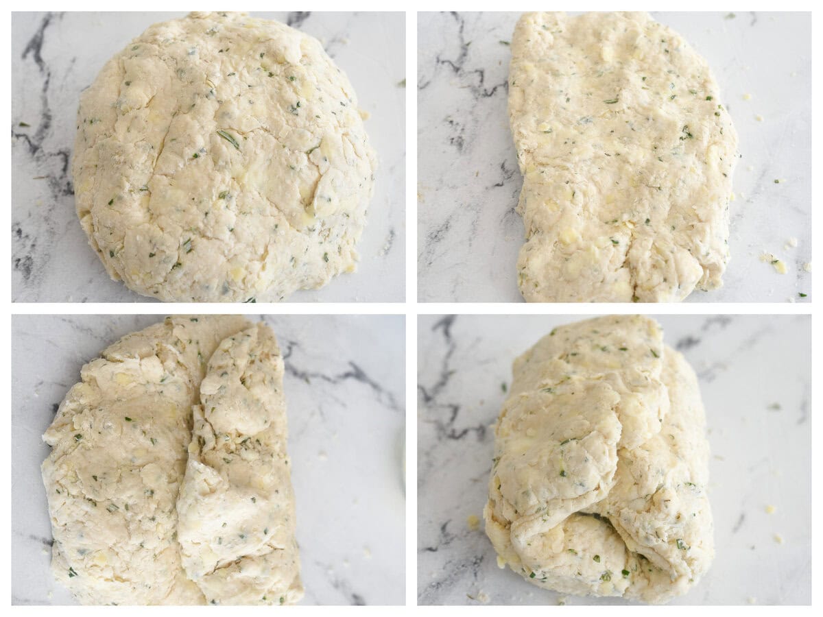 laminating scone dough