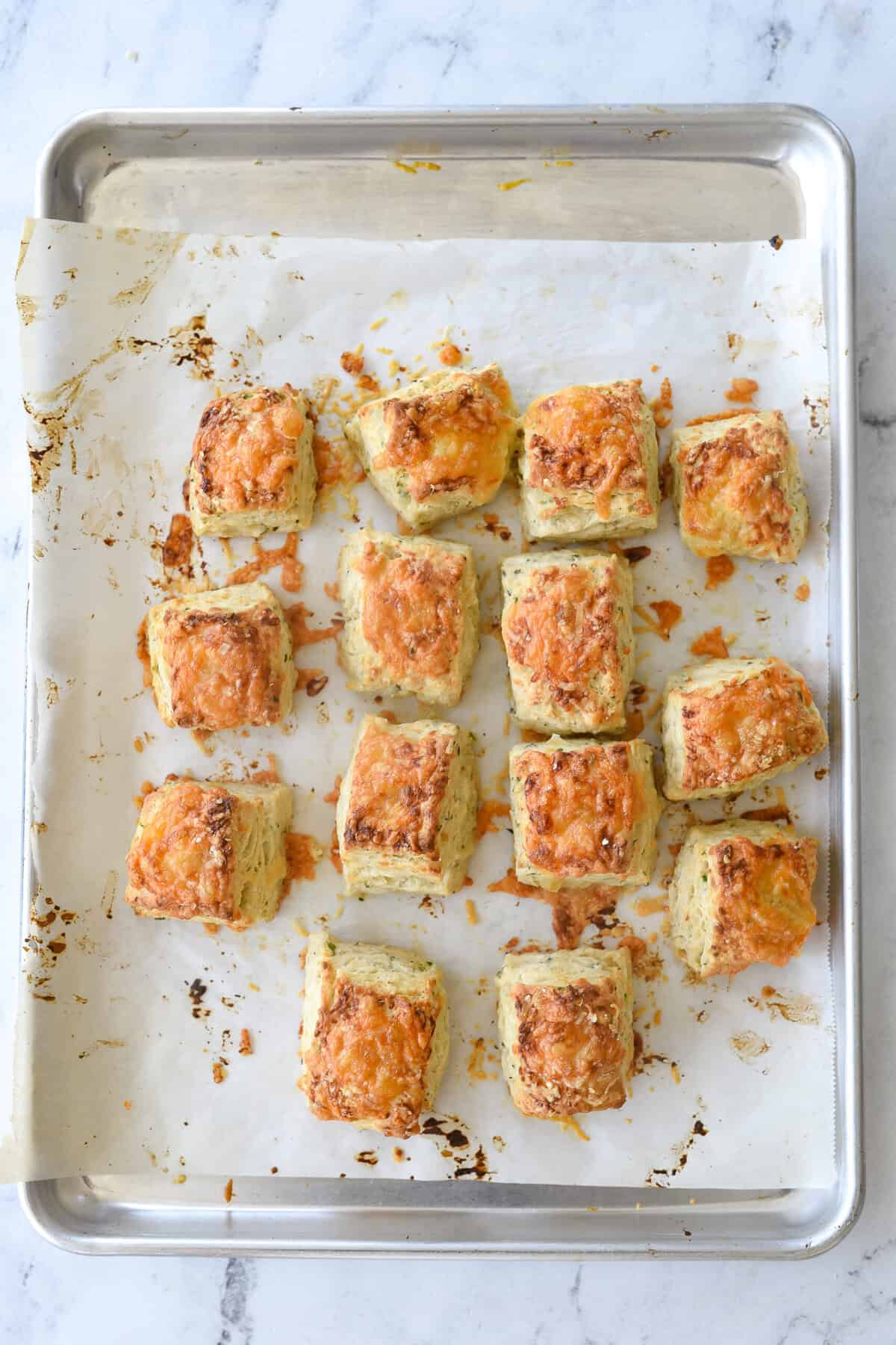overhead shot of baked scones