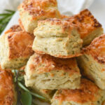 pile of cheese scones on a plate