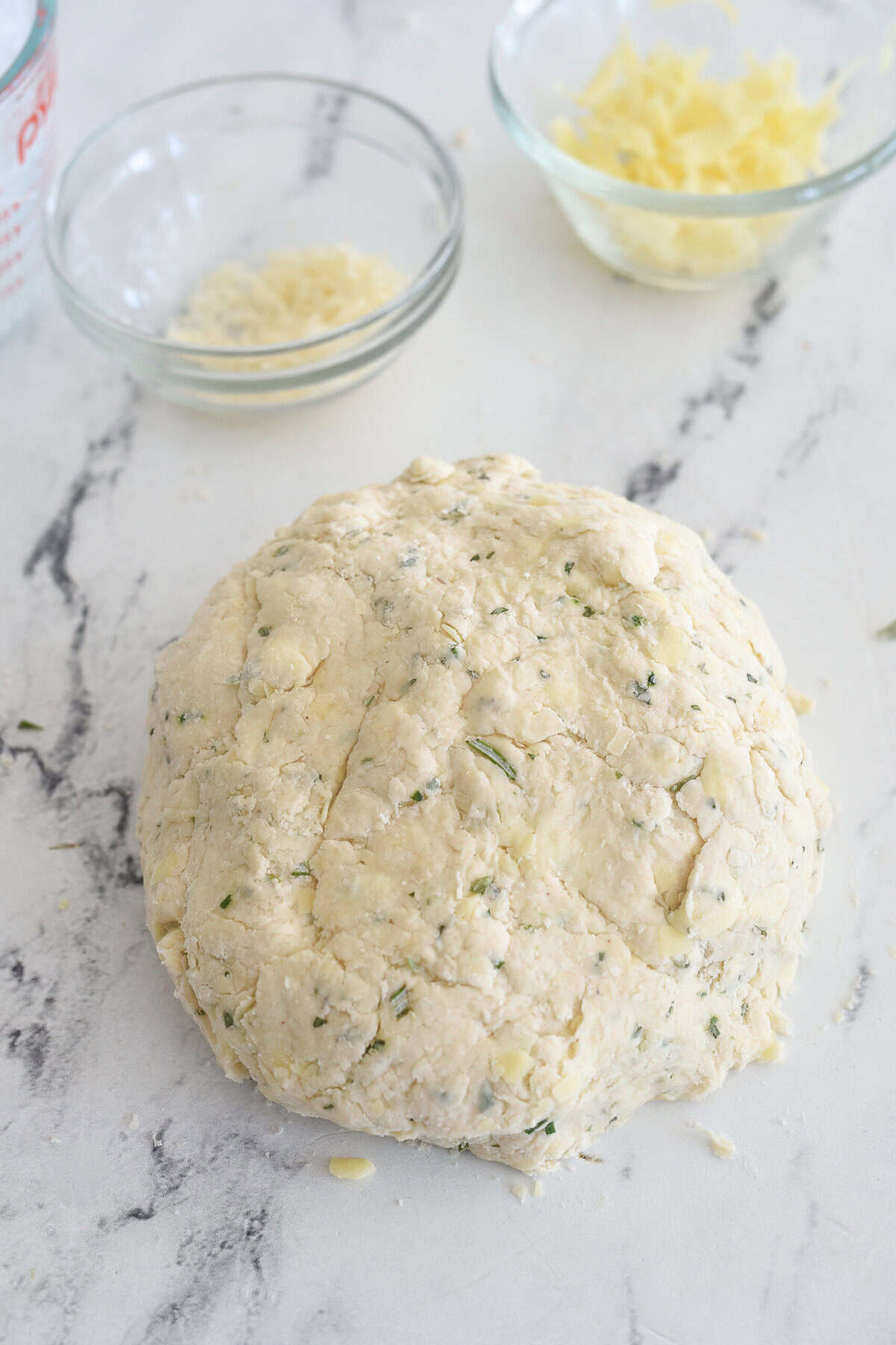 scone dough on top of counter
