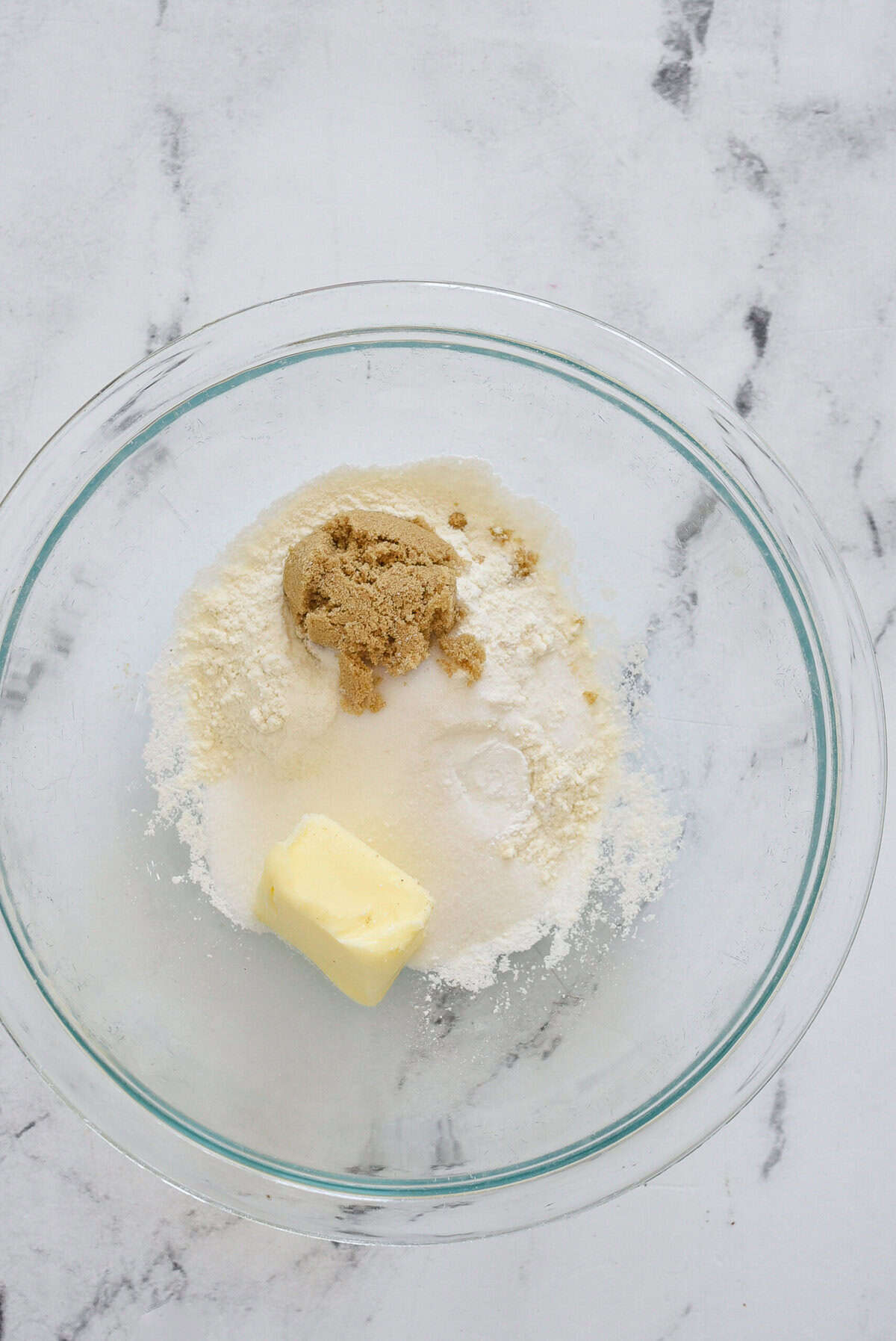 mixing up ingredients for cobbler topping