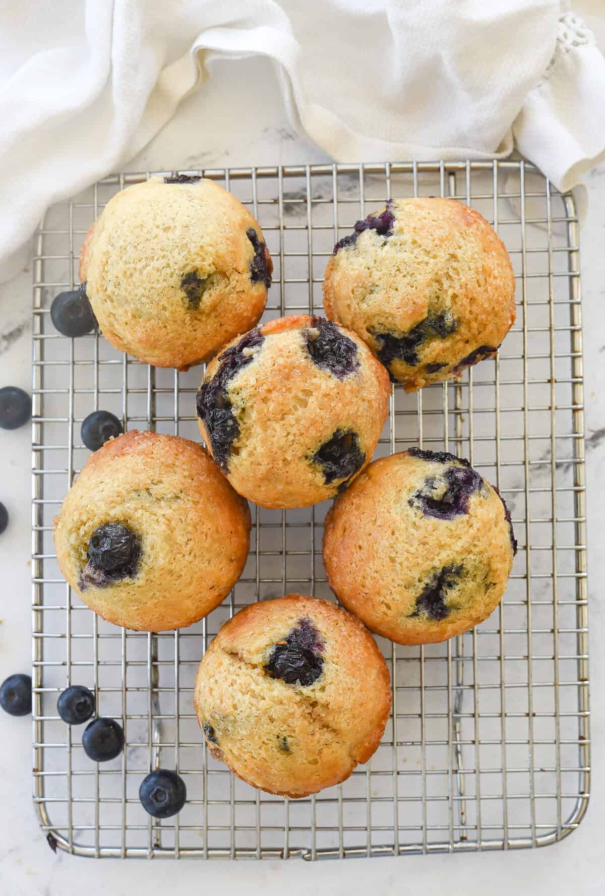 overhead view of freezer muffins
