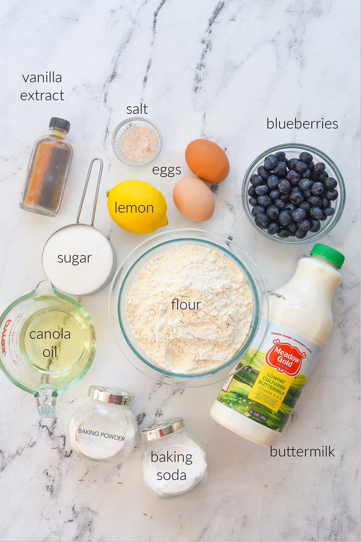 ingredients for freezer muffins