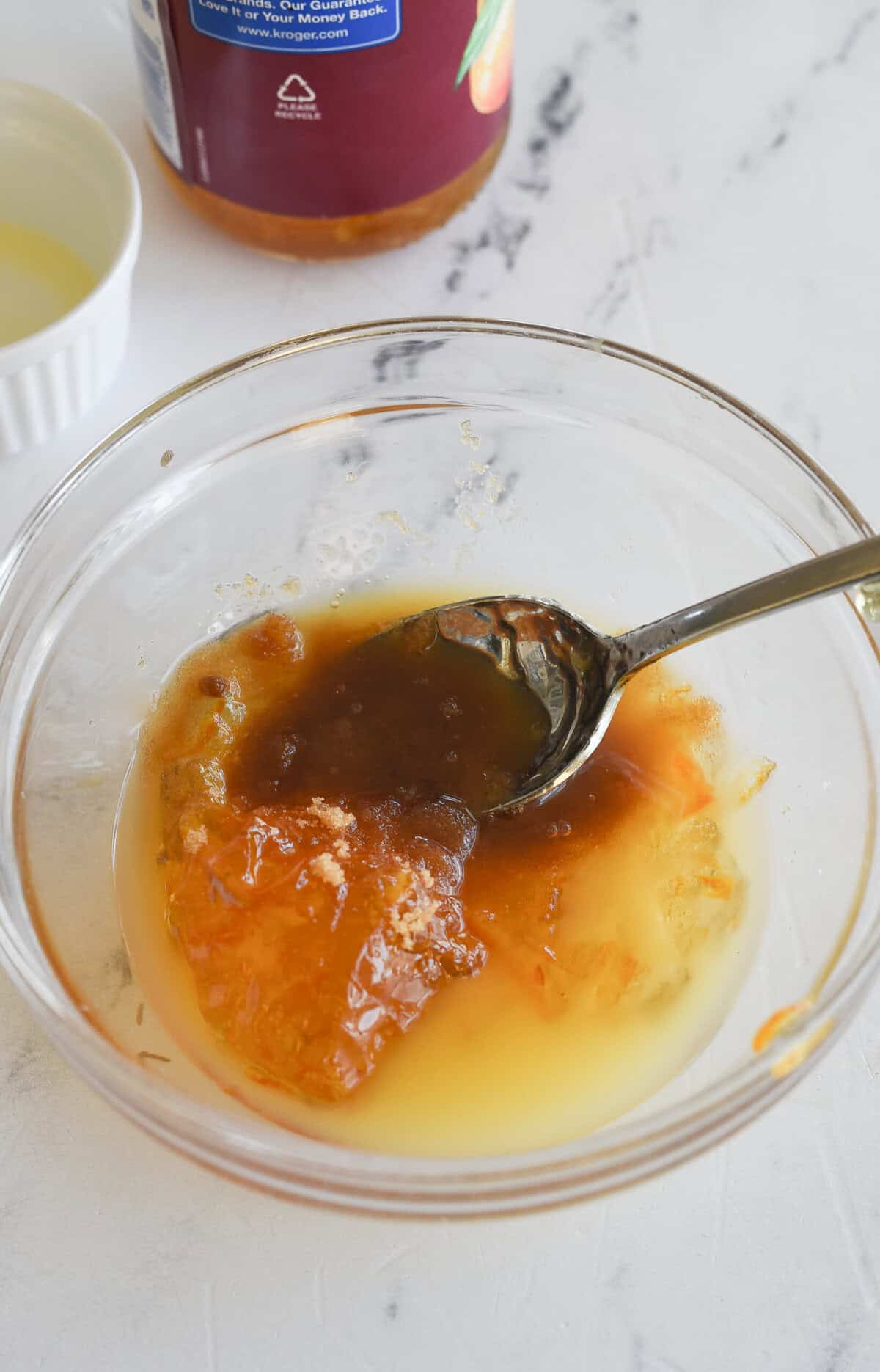 making citrus glaze for ham