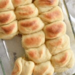 overhead shot of parker house rrolls