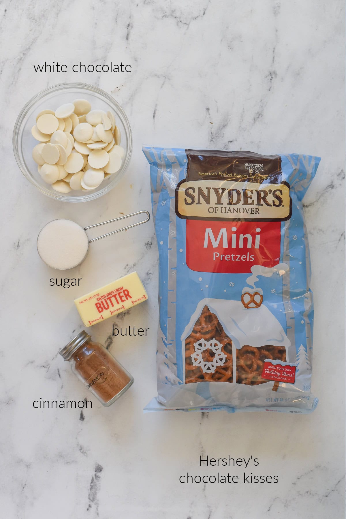 ingredients for cinnamon sugar pretzels