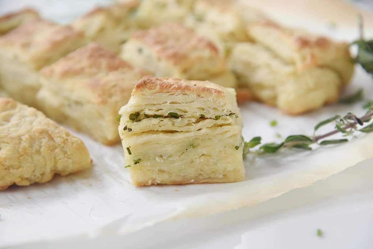 single flaky biscuit