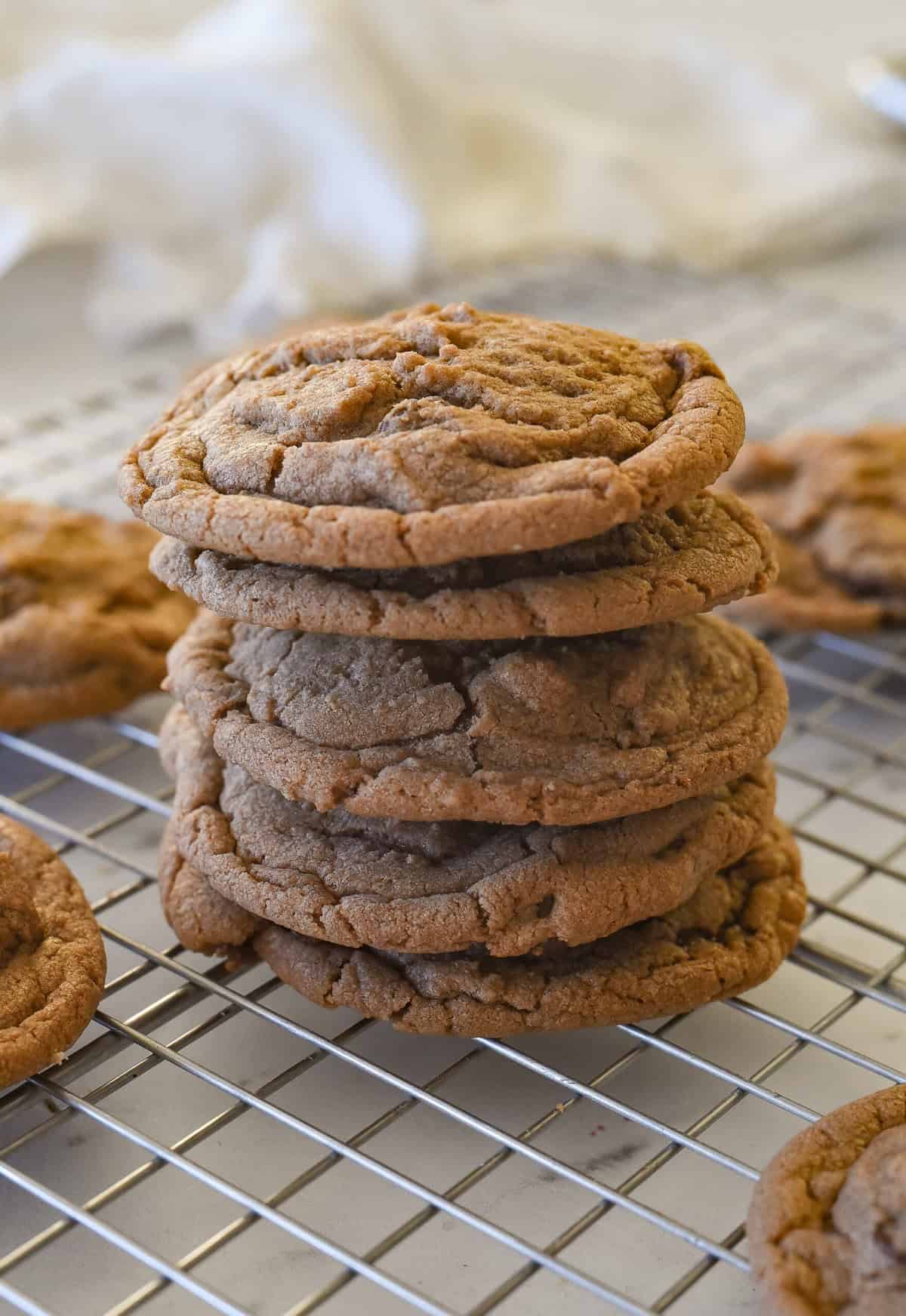 stack of Nutella Chocolate Chip Cookies