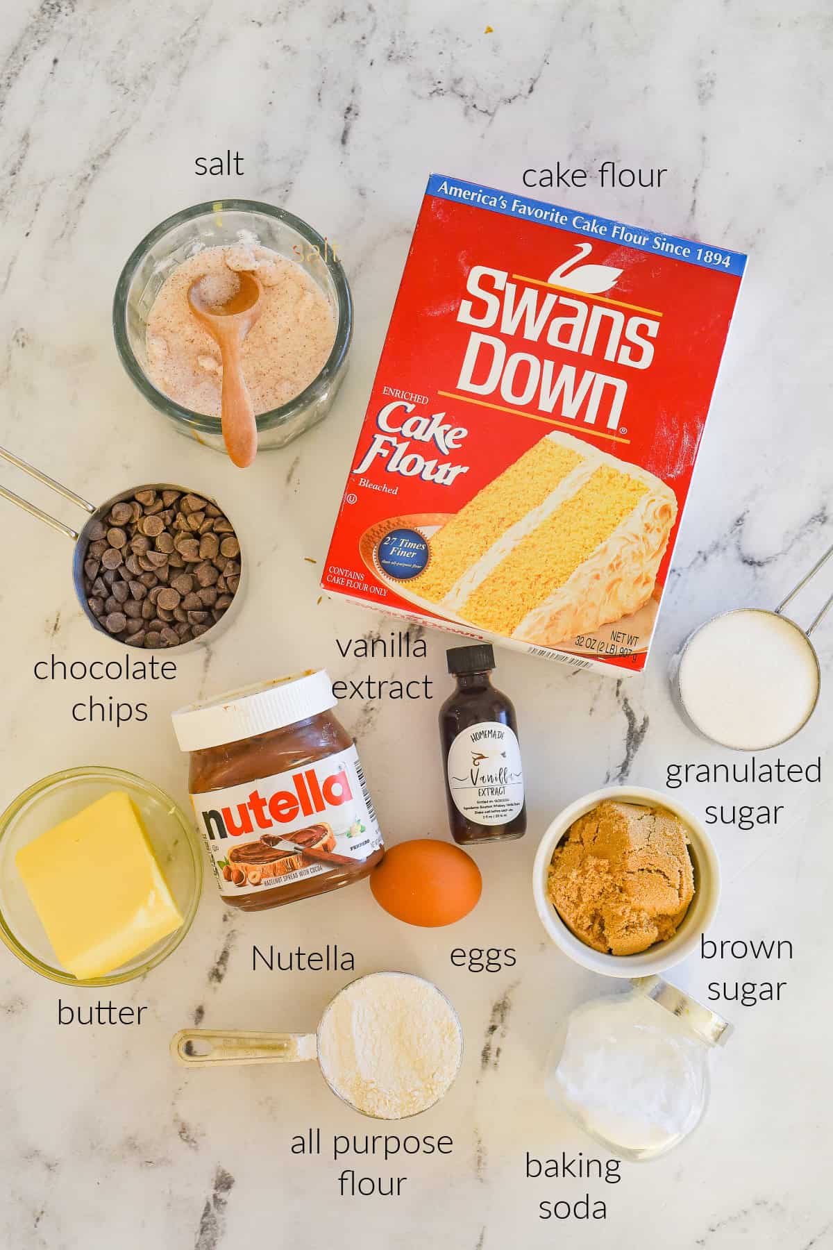 nutella cookie ingredients