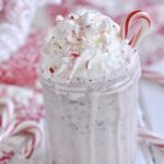 PEPPERMINT MILKshake with whapped cream and peppermint on top
