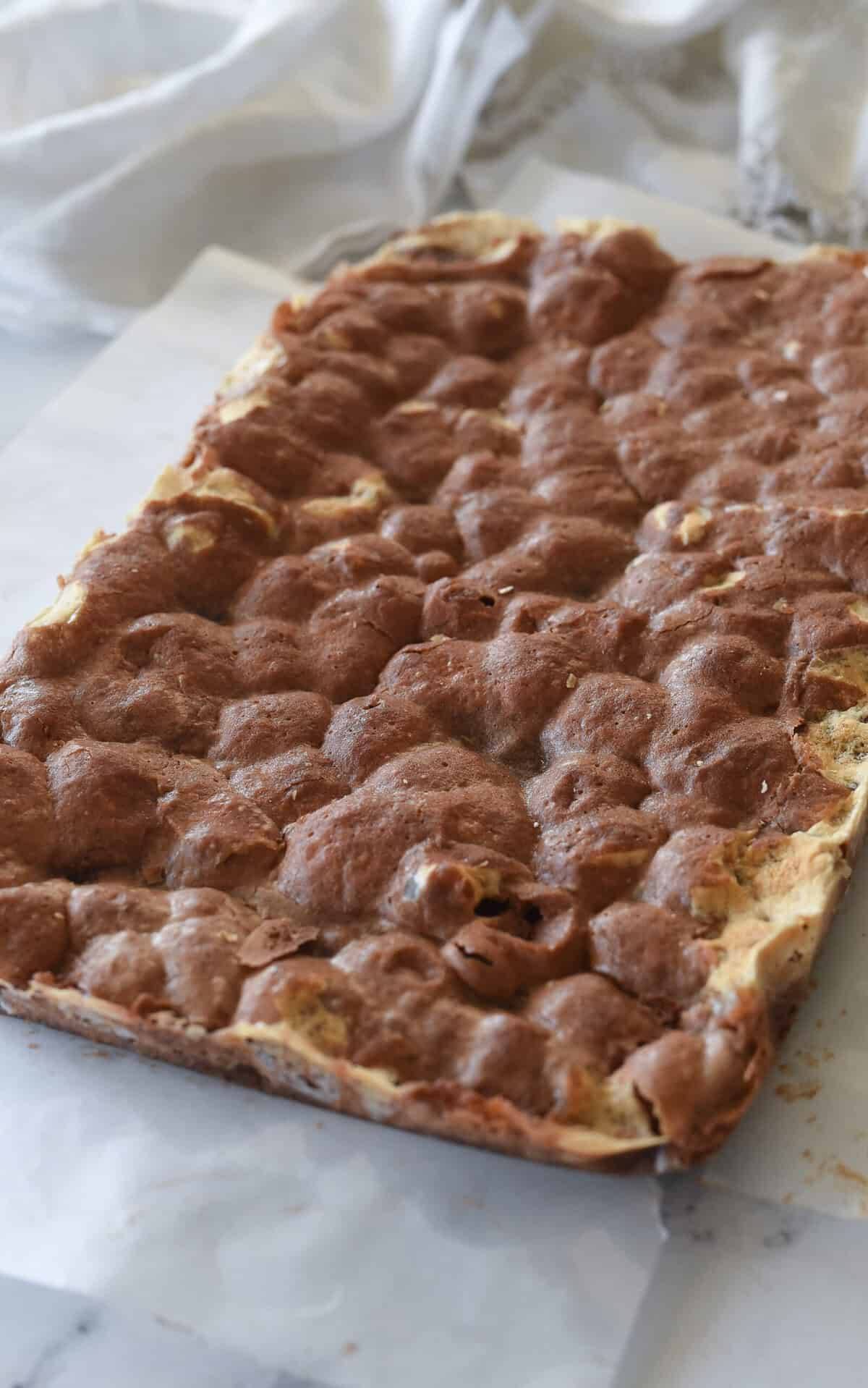 baked s'mores brownies